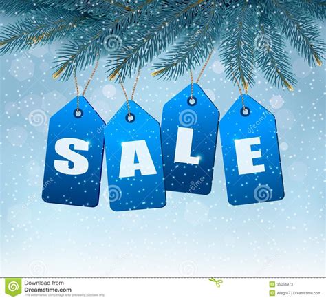 Examples of products/ merchants on it. Holiday Background With Blue Sale Tags. Stock Vector ...
