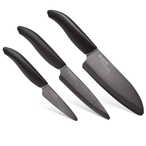 Kyocera Revolution Ceramic 3 Piece Knife Set With Black Handles My