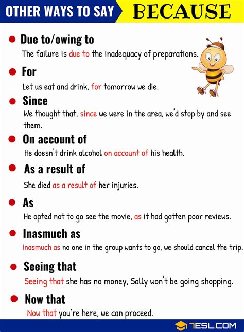 30+ Synonyms for Because with Examples | Another Word for Because