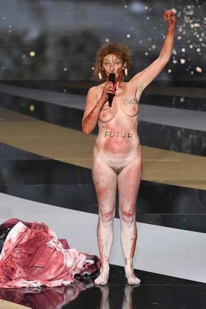 Corinne Masiero Naked On Stage At The Th Cesar Awards In Paris