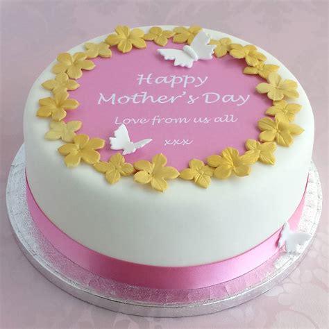 Grapefruit and poppy seed angel cake with white chocolate. personalised mother's day cake decoration kit by clever ...