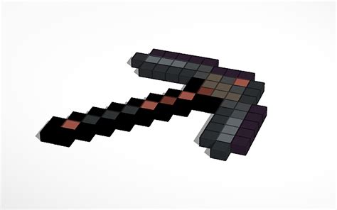 3d Design Minecraft Netherite Pickaxe Tinkercad