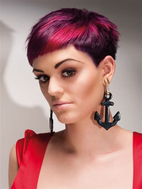 A straight hair with a cute short haircut and also dye in a dark red color looks too trendy and amazing. Short and medium long hairstyles with radiant colors for ...