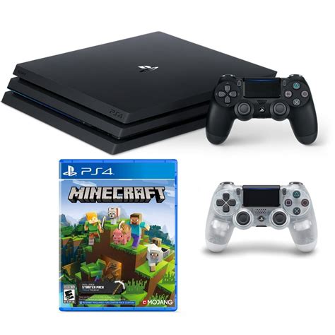 Minecraft Game Ps4 Console And Crystal Controller Bundle Sony