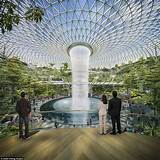 ( sin ) changi international airport. Singapore's Jewel Changi Airport will boast largest indoor waterfall | Daily Mail Online