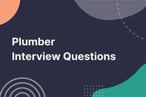 Plumber Interview Questions Vivahr