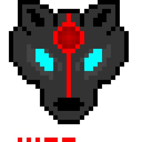Minecraft Wolf Pixel Art Grid