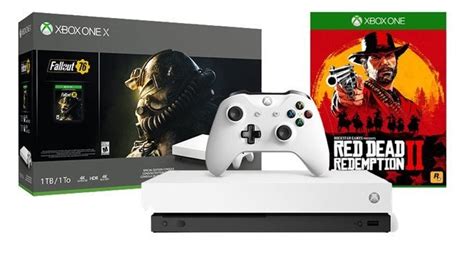Mega Xbox One X Deal Bundles The Robot White Console Fallout 76 And Red Dead Redemption 2