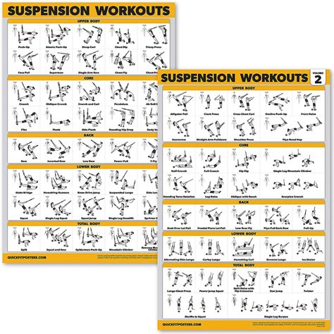 Quickfit 2 Pack Suspension Workout Posters Volume 1 And 2