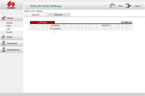 Huawei Echolife Hg Screenshot Lan Network