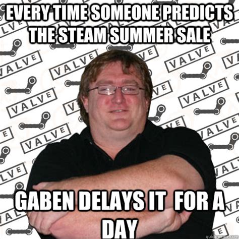 Every Time Someone Predicts The Steam Summer Sale Gaben Delays It For A