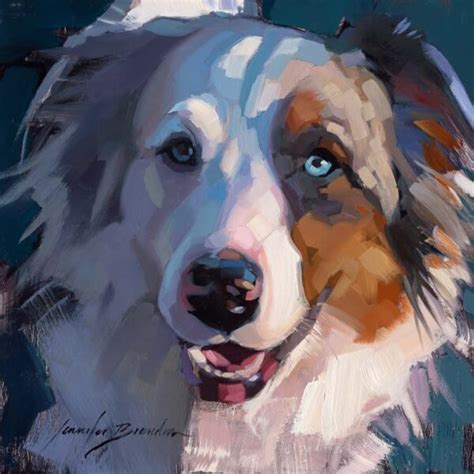 Australian Shepherd Art Print Jen Brandon Studio