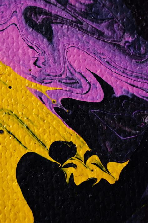 Purple And Yellow Abstract Painting · Free Stock Photo