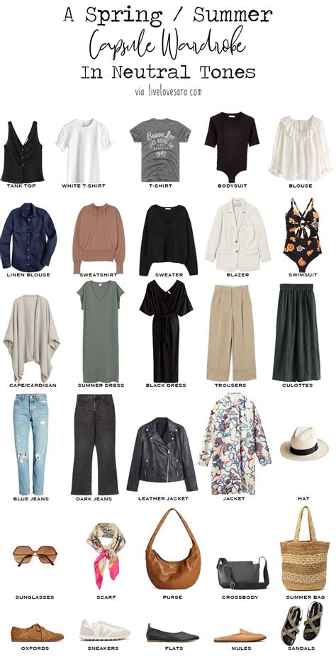 A Neutral Capsule Wardrobe For Spring And Summer Fashion Capsule