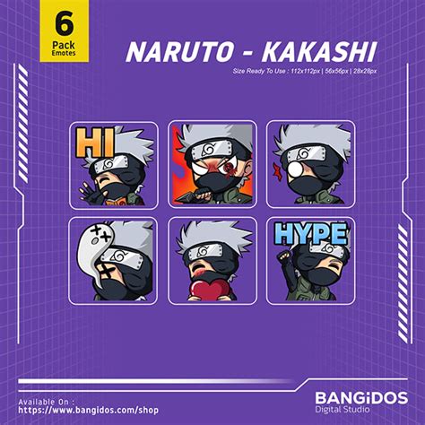 Naruto Kakashi Emotes By Bangidos