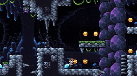 Cute Caves Platformer Pixel Art Tileset By Glint Games