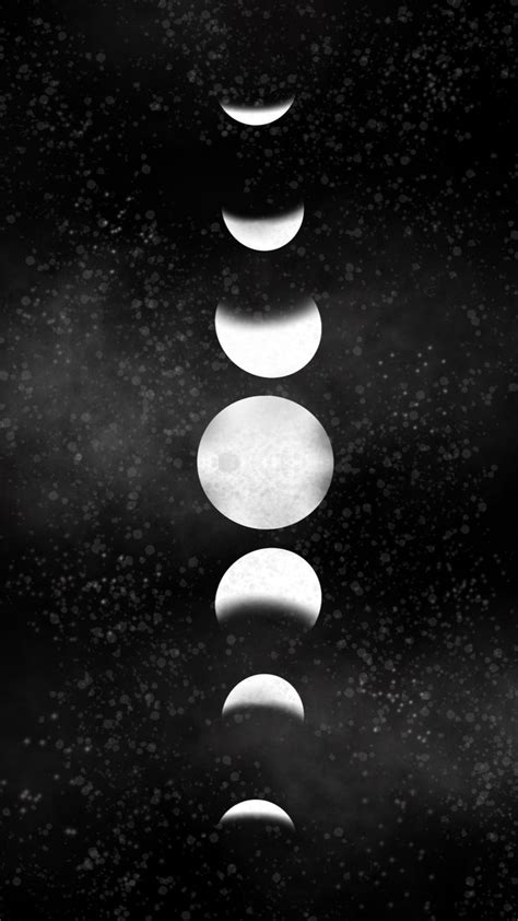 Phases Of The Moon Wallpaper Moon Photography Black Aesthetic