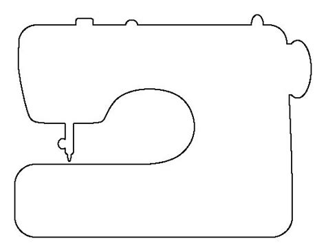 Download Sewing machine pattern. Use the printable outline for crafts, creating stencils, scrapbooking ...