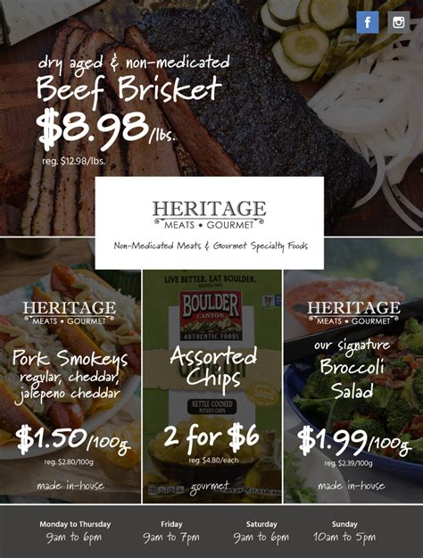 Heritage Meats July 17 To 31 2019 Ad Web Heritage Meats Gourmet