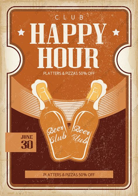 Happy Hour Party Flyer Template Download On Pngtree