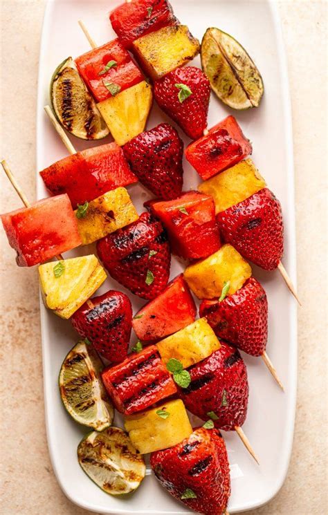 Grilled Fruit Kabobs With Sweet And Spicy Glaze Miss Allies Kitchen