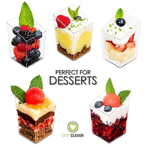Mini Dessert Cups Appetizer Bowls With Recipe E Book Clear Plastic 3