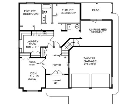 Mediterranean Style House Plan 4 Beds 2 Baths 2112 Sqft Plan 18 251