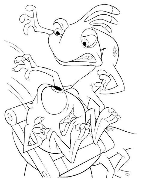 Randall With Mike Monster Inc Coloring Pages - Monster Inc Coloring