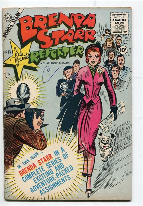 Brenda Starr Reporter 13 1955 Charlton Dale Messick Art And Bio Fn