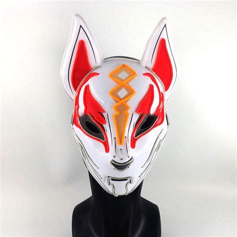 Anime Expro Decor Japanese Fox Mask Neon Led Light Cosplay Mask