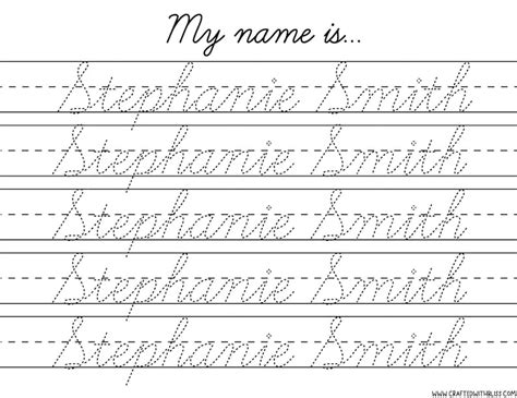 Practice Writing Your Name In Cursive Worksheets Dot To Dot Name