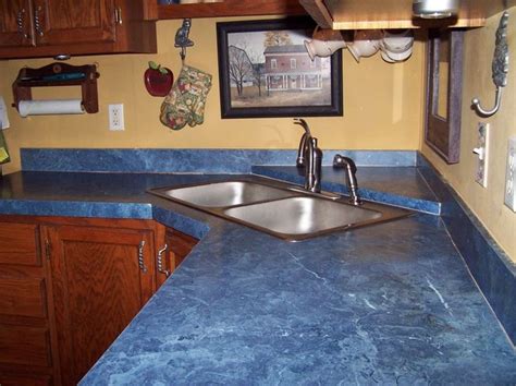 Marbled Blue Laminate Countertop Id Love This In A Solid Surface With