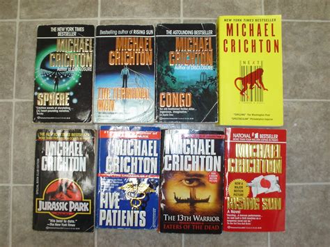 Michael Crichton Lot Of 8 Pb Thriller Novels Books