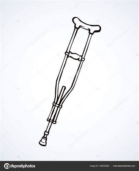 Crutch Vector Drawing Stock Vector By ©marinka 182632260