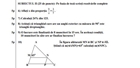 Model De Teza La Matematica Pentru Clasa A 6 A Semestrul