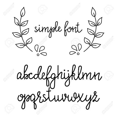 Simple Handwritten Pointed Pen Calligraphy Cursive Font Calligraphy