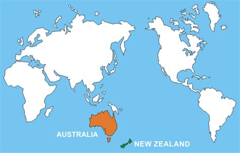 World Map Of New Zealand