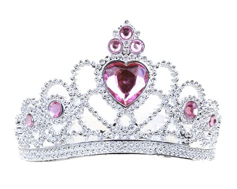 Pink Silver Jeweled Tiara Party Favor Pack Of 12 Plastic Crowns Cb