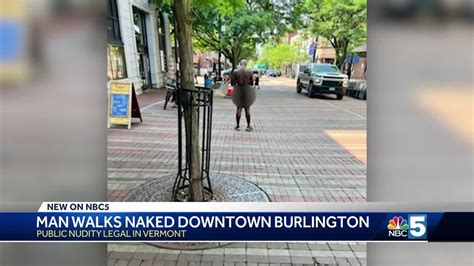 Man Walks Naked In Downtown Burlington