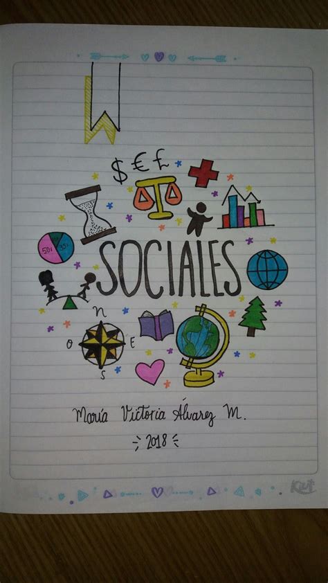 Cuaderno Sociales Social Notebook Carátulas Para Cuadernos Portada