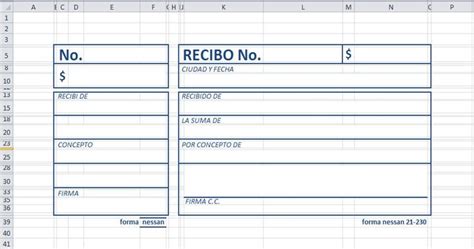Plantilla De Recibos En Excel Portadas Word Recibo Formato De Recibo