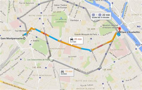 Trajet Gare Montparnasse → Autres Gares De Paris