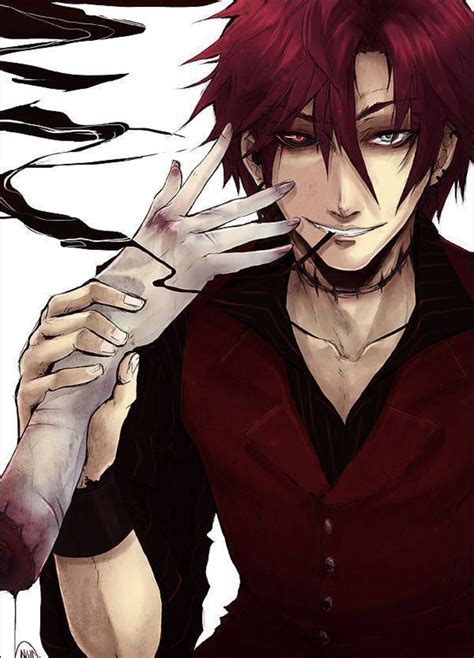Pin By Unknown Braincell On Drawing Red Hair Anime Guy Evil Anime