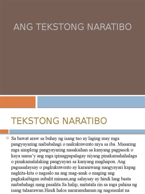 Tekstong Naratibo Halimbawa At Ang Kahulugan Nito Mobile Legends