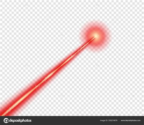 Red Laser Beam Vector Design Element The Isolated Transparent Object
