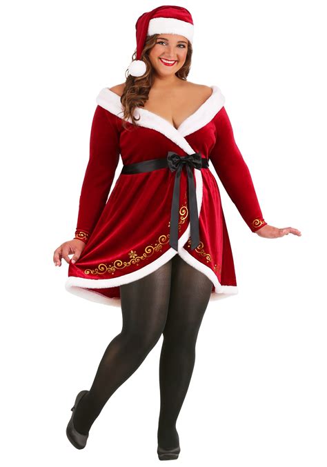 Womens Sexy Mrs Claus Plus Size Costume