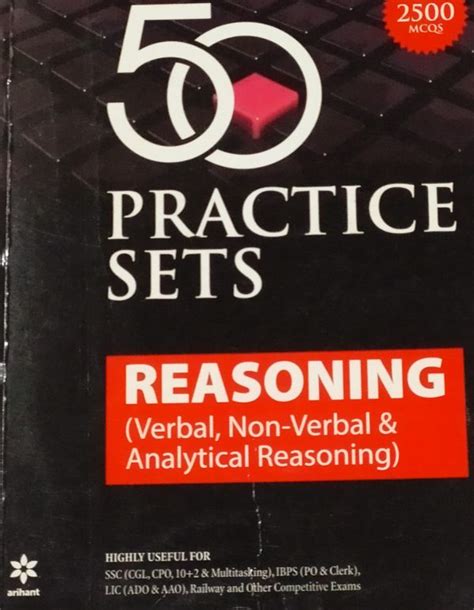 50 Practice Sets Reasoning Verbal Non Verbal Analytical Reasoning
