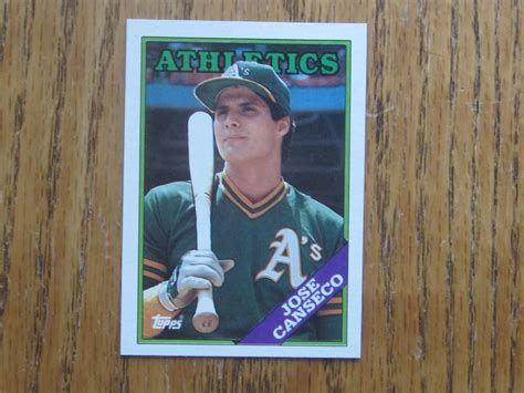 Jose canseco's official rookie cards, of which he has two, were both released in 1986 by donruss and fleer respectively. 1988 Topps Jose Canseco Baseball Card No. 370 | Baseball ...