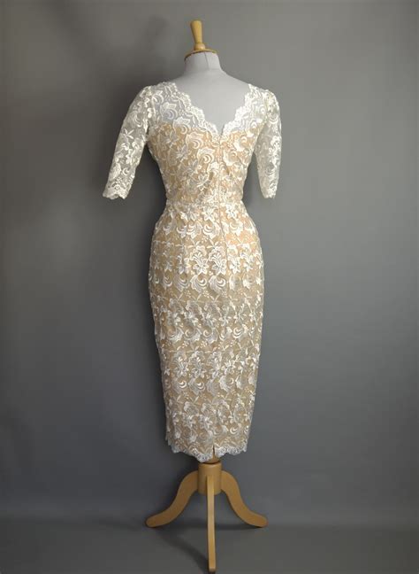 Size Uk Princess Pencil Wedding Dress In Nude Vintage Taffeta And