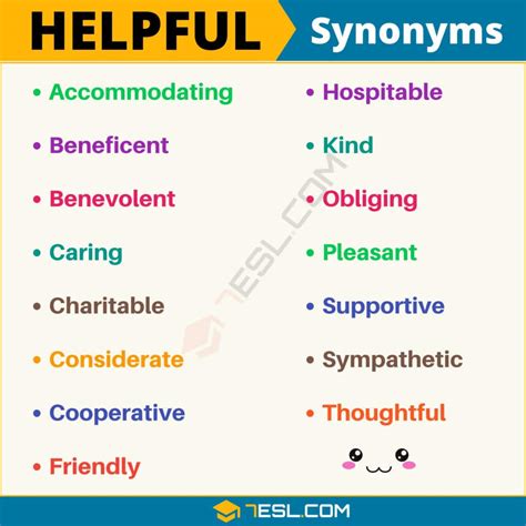 100 Synonyms For Helpful With Examples Another Word For “helpful